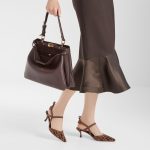 FENDI Peekaboo Soft Medium Dark brown leather bag - Image 5